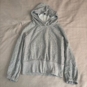 Free People Gray Pullover Hoodie Sweatshirt